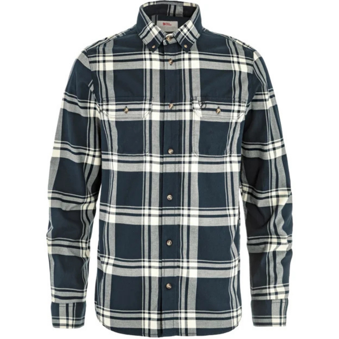 Övik Lite Flannel Shirt M Dark Navy/Chalk Whit Bild 1