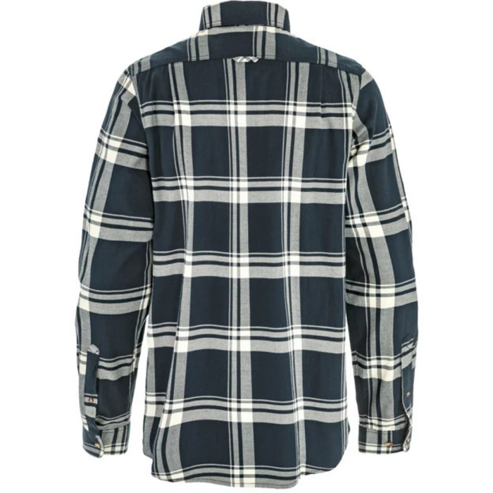 Övik Lite Flannel Shirt M Dark Navy/Chalk Whit Bild 2