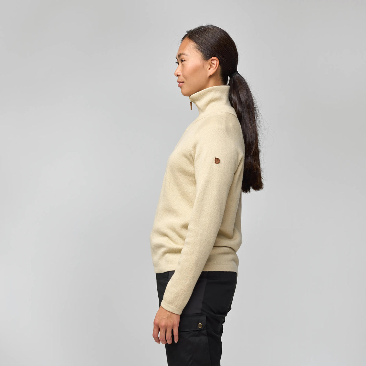 Övik Lite half Zip W Light Beige Bild 4
