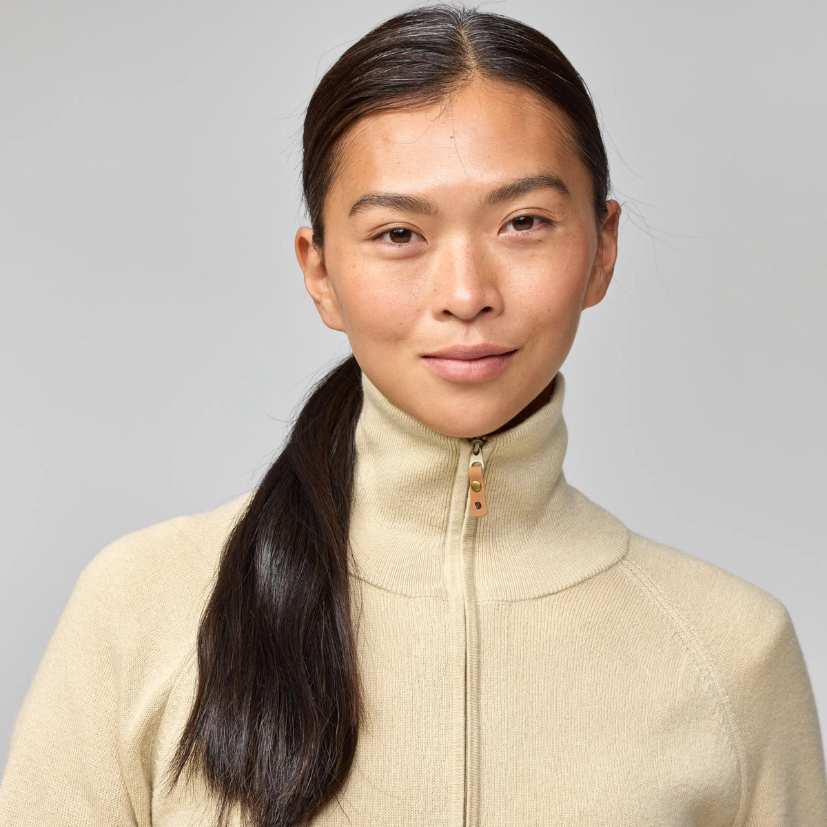 Övik Lite half Zip W Light Beige Bild 5