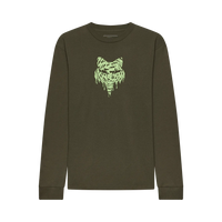 Yth Roughcut LS Tee Dark Green Bild 1