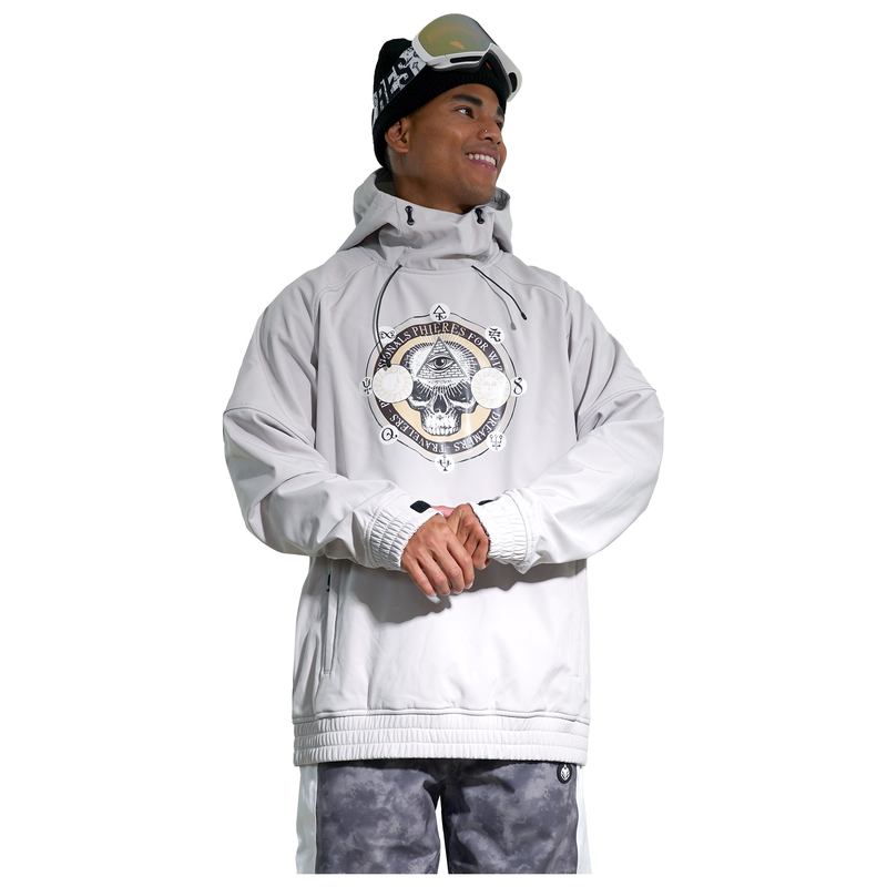 Skyrockeph Skull Shred Hoodie - Phieres - Light Grey - Shred Hoodie