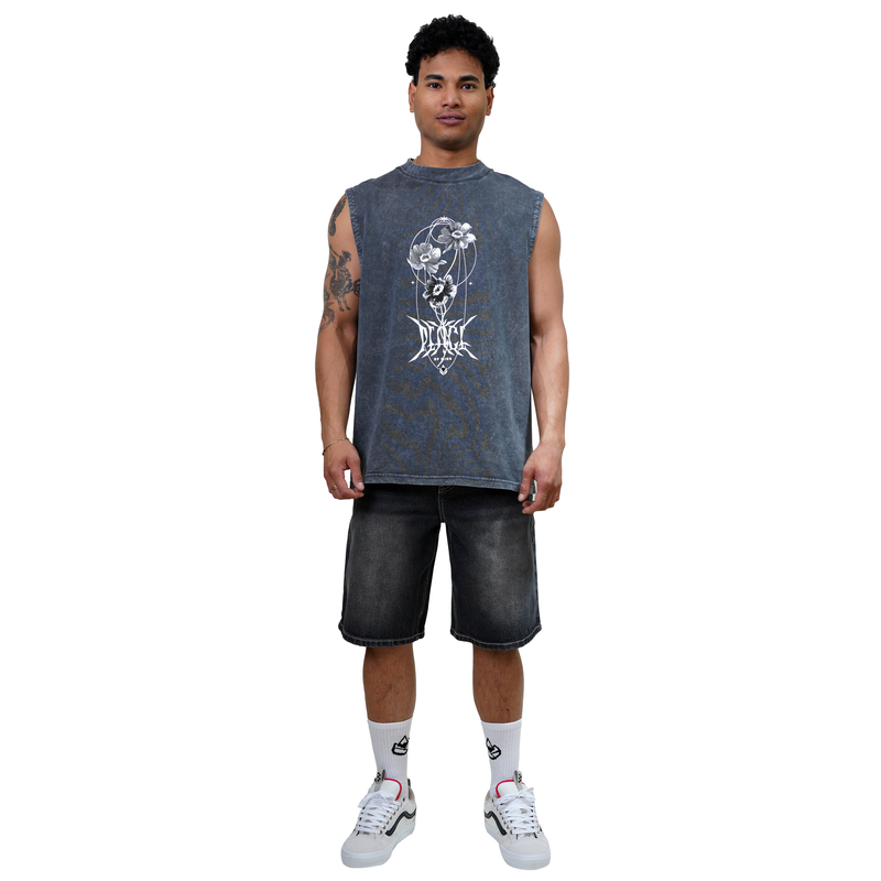 Peaceoph - Phieres - Black Washed - Tank Top