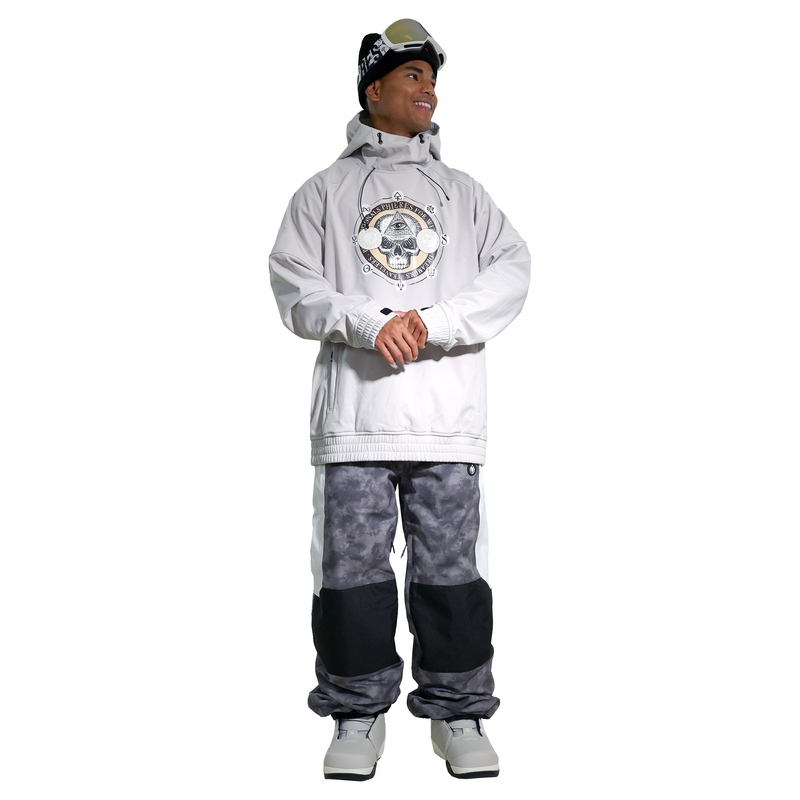 Skyrockeph Skull Shred Hoodie - Phieres - Light Grey - Shred Hoodie