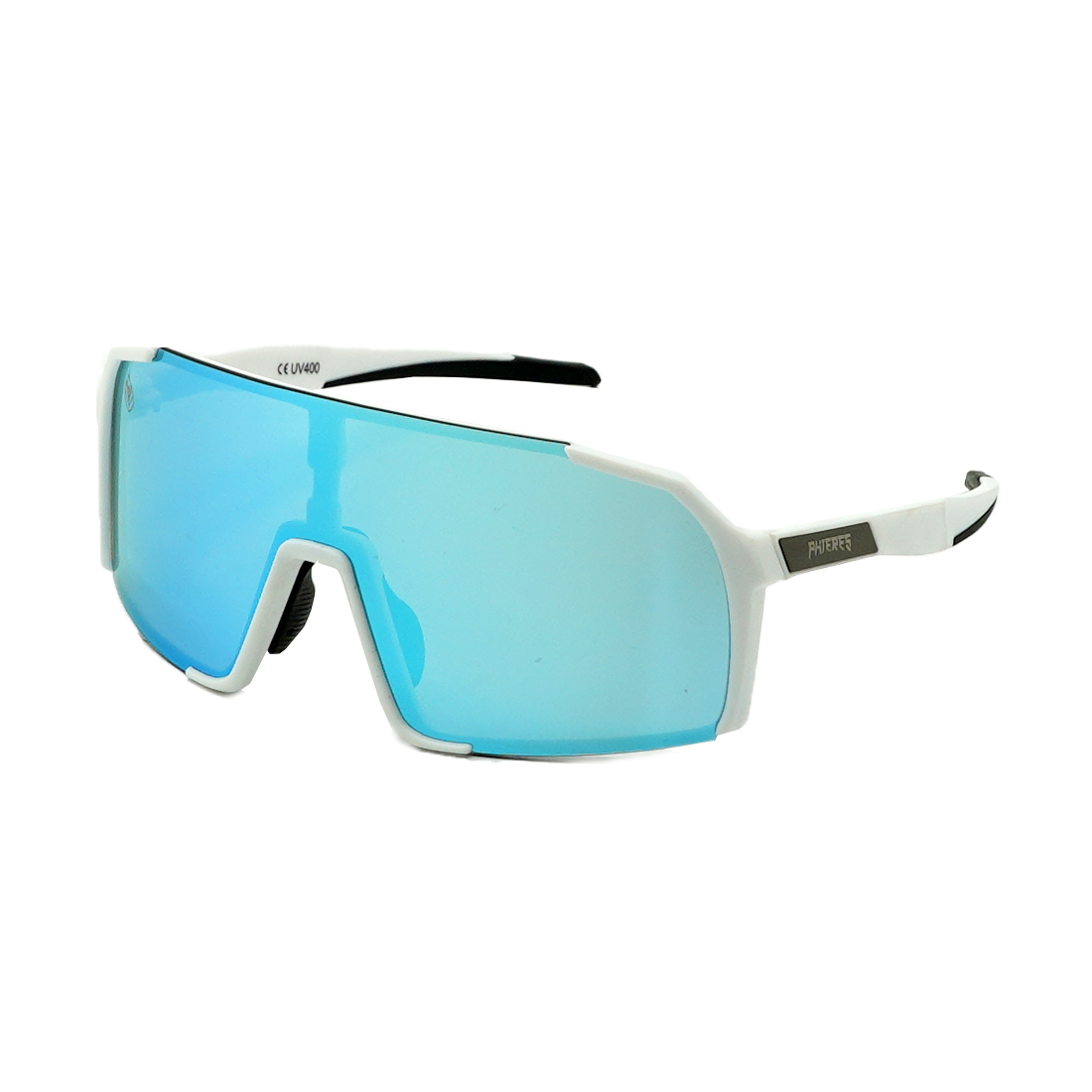 Phingsuit Youth - Phieres - White/Ice Blue Mirror - Sportbrille