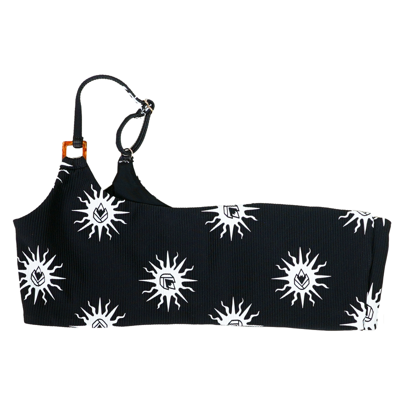 Pescaiaph One Shoulder - Phieres - Black White - Bikini Top