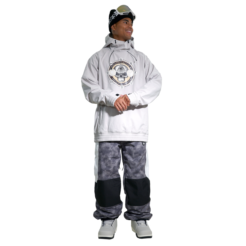 Skyrockeph Skull Shred Hoodie - Phieres - Light Grey - Shred Hoodie