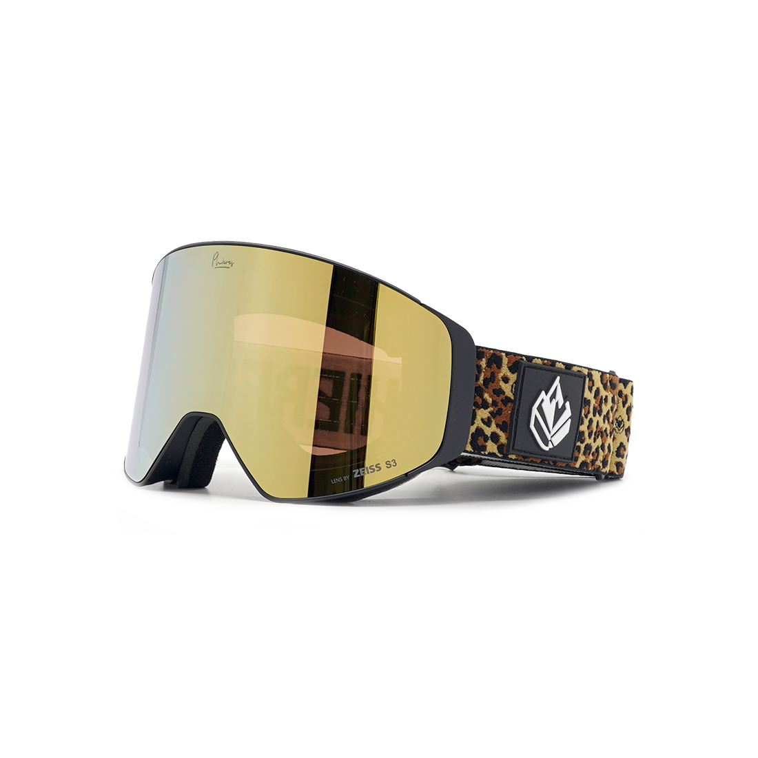 PH-12sixty - Phieres - Black Leo Gold S3 - Snowboard-Brille