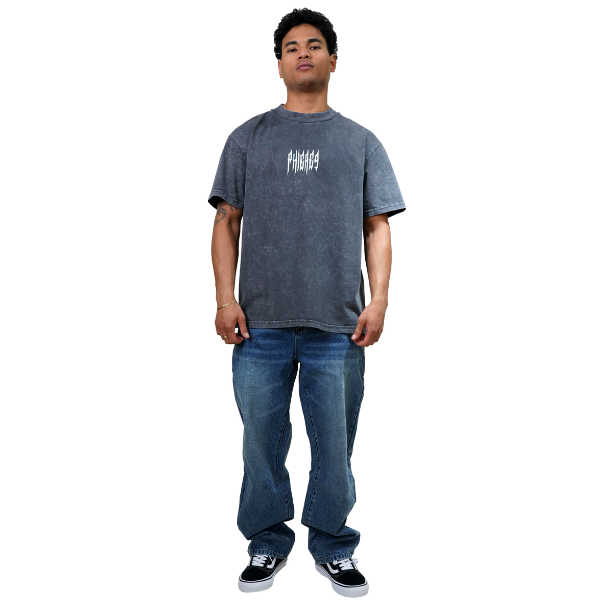 Liphestage - Phieres - Black Washed - T-Shirt
