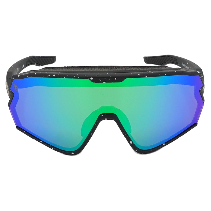 Sharkbiteph Plus - Phieres - Matt Black Splashes/ Pink Lens Full Revo Green - Technische Sonnenbrille