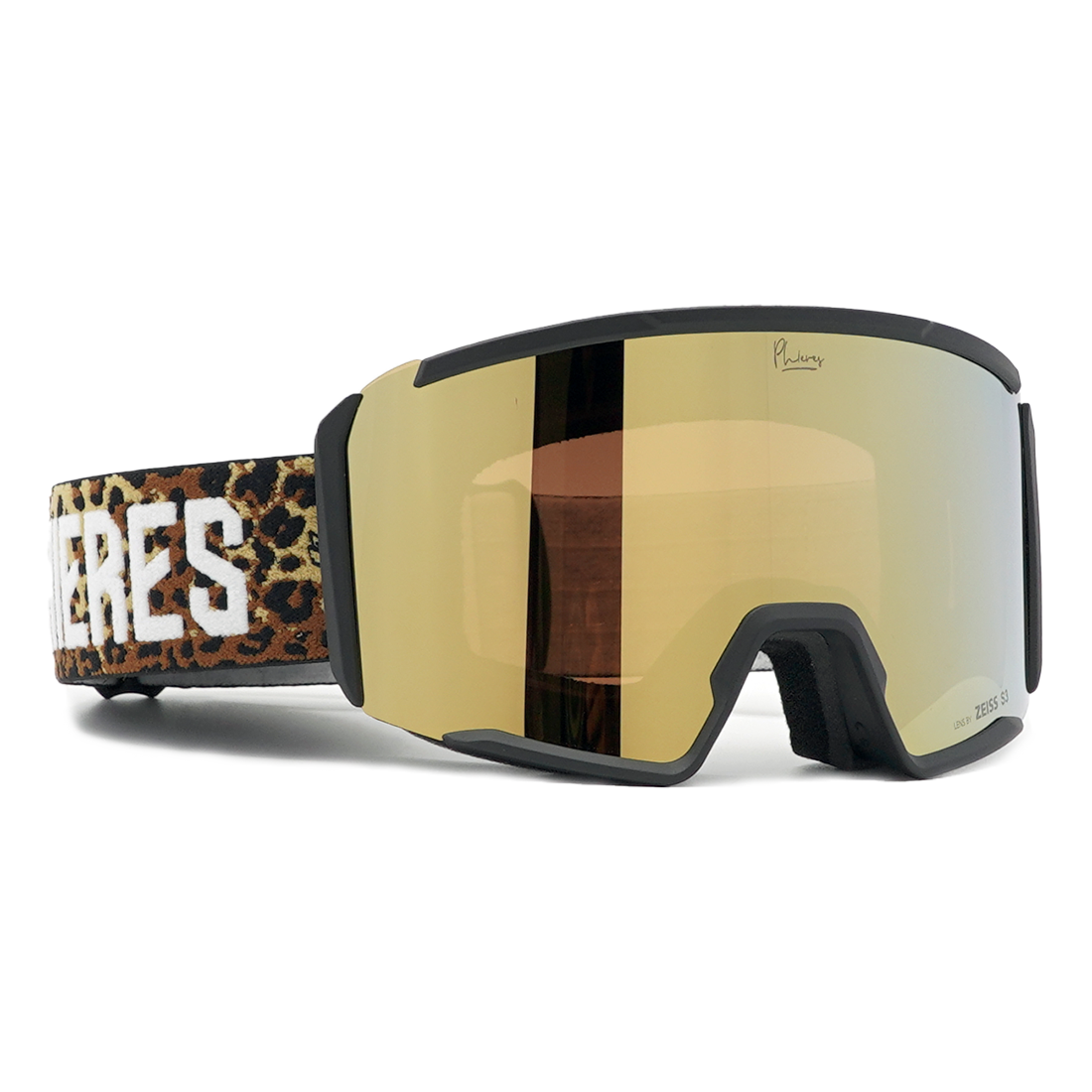 PH-10eighty - Phieres - Black Leo Gold S3 - Snowboard-Brille