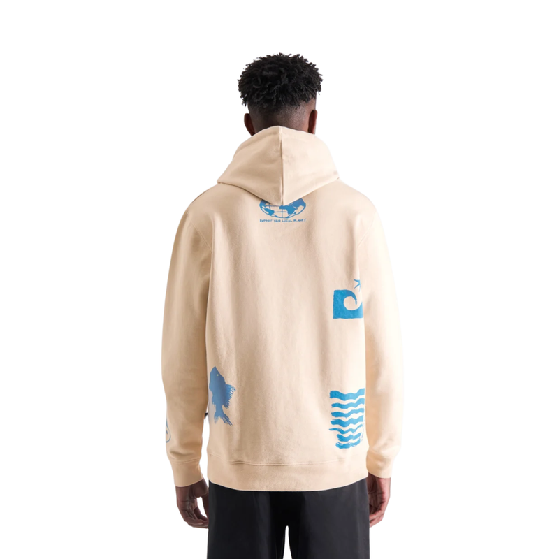 Hoodie Falun Beach Collage Oat White Bild 2