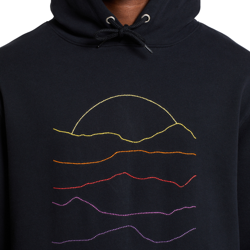 Hoodie Falun Sunset Lines Black Bild 3