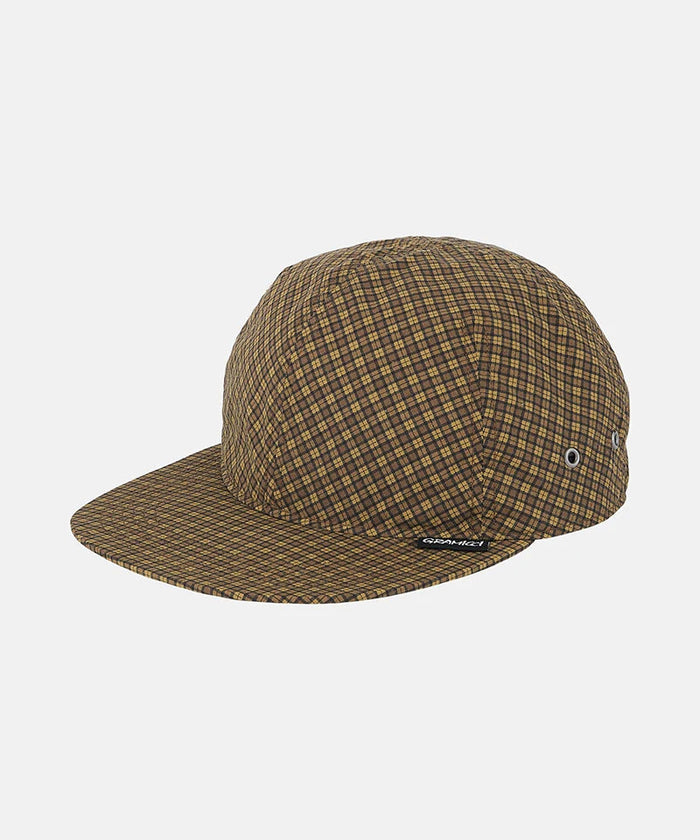 Mini Check Nylon Cap Brown Check Bild 1