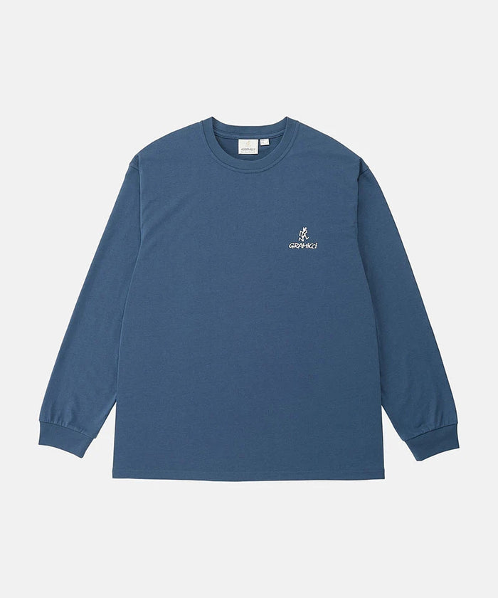 One Point Logo L/S Tee Dusky Blue Bild 1