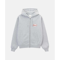Oval Patch Zip Hooded Sweatshirt Heather Grey Bild 1