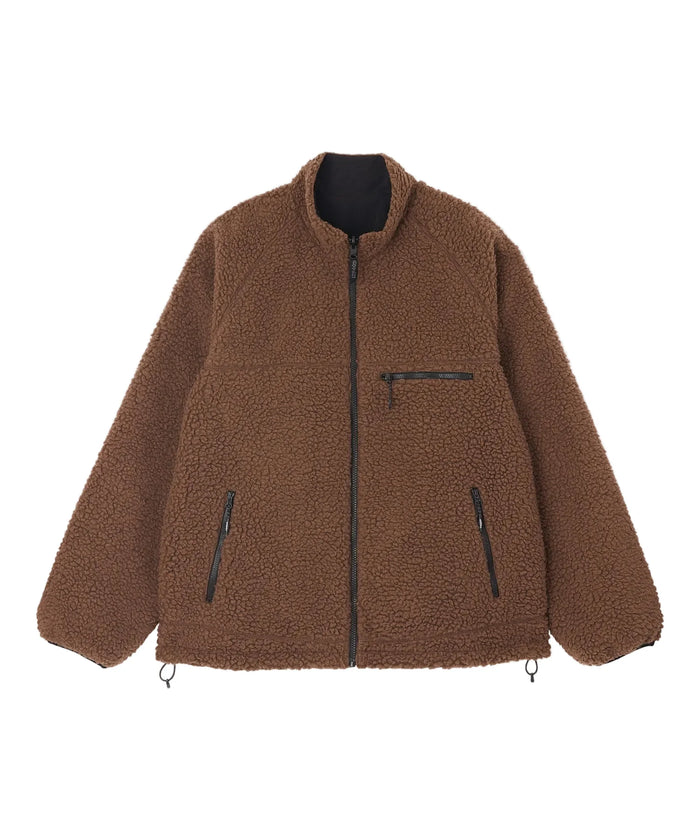 Reversible Sherpa Jacket Dark Brown/Black Bild 1