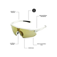 Samuraiph Sportsonnenbrille I Wht/Gold Matt White/Gold Bild 5