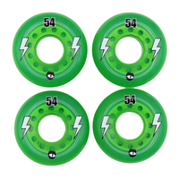Wayout54 Skateboard Rollen clear green Bild 1