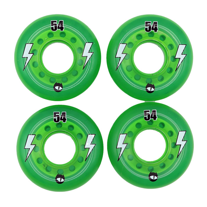 Wayout54 Skateboard Rollen clear green Bild 1