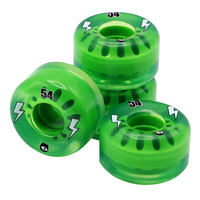 Wayout54 Skateboard Rollen clear green Bild 2