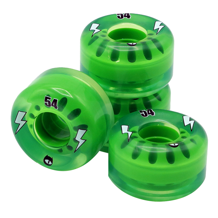 Wayout54 Skateboard Rollen clear green Bild 2