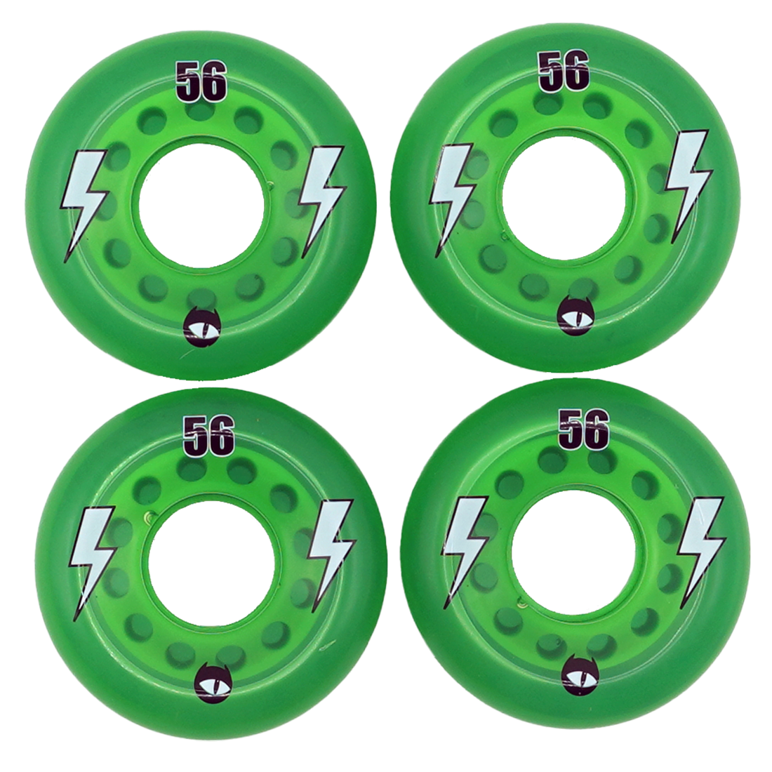 Wayout56 Skateboard Rollen clear green Bild 1