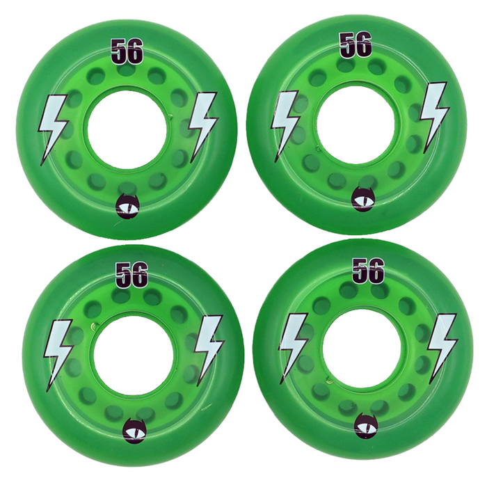 Wayout56 Skateboard Rollen clear green Bild 1