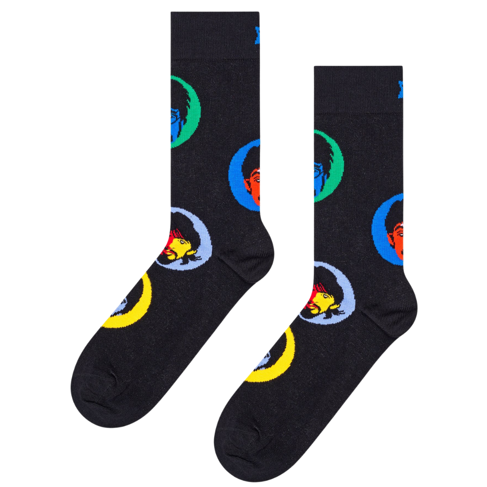 Beatles Bright Spot Sock Black Bild 1