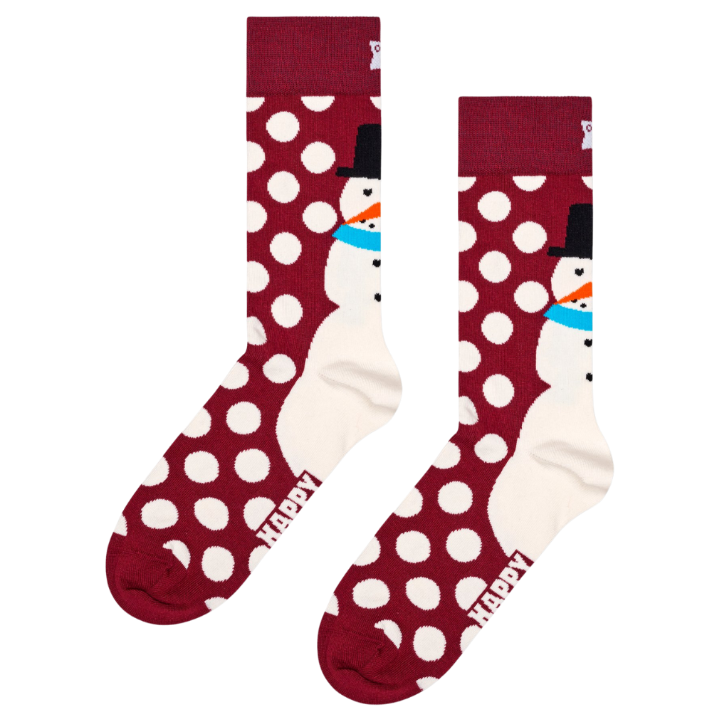Jumbo Snowman Sock Dark Red Bild 1