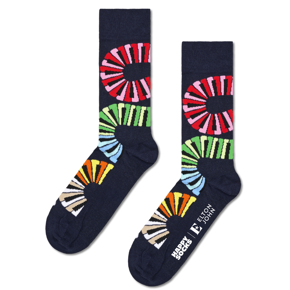 Piano Notes Sock Navy Bild 1