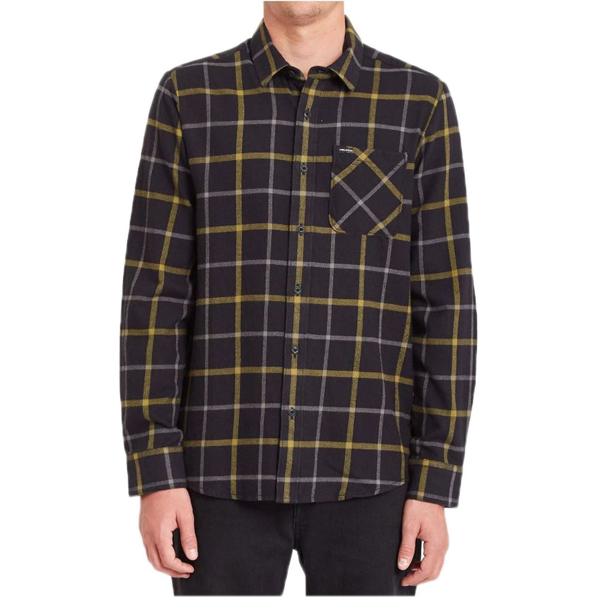 CADEN PLAID LS - Black