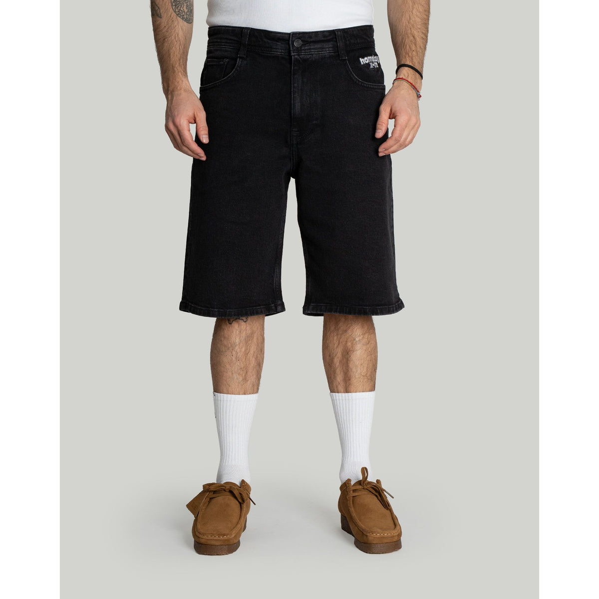 x-tra BAGGY Denim Shorts Washed Black Bild 1