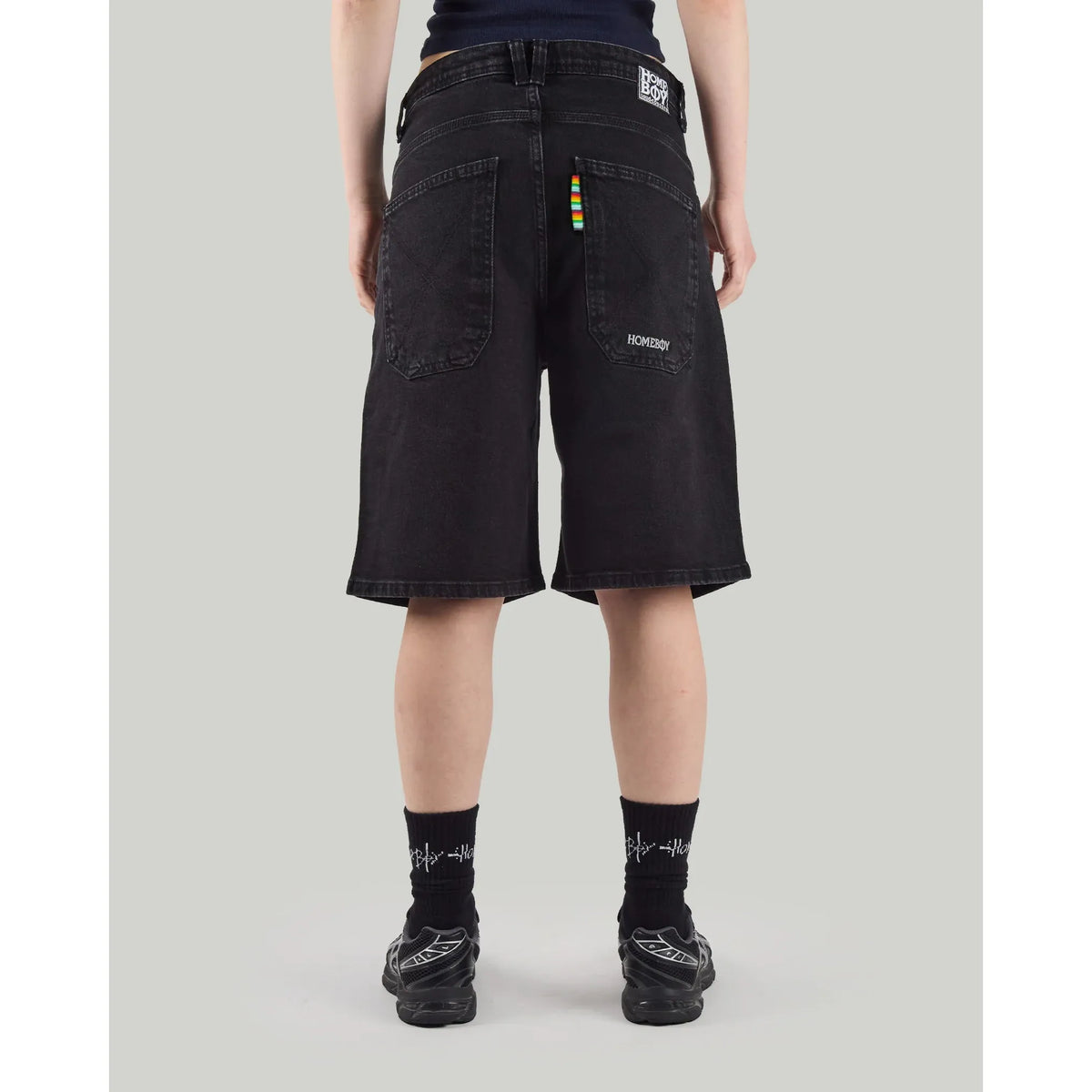 x-tra BAGGY Denim Shorts Washed Black Bild 4