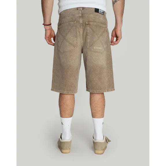 x-tra BAGGY Dye Denim Shorts Washed Brown Bild 2