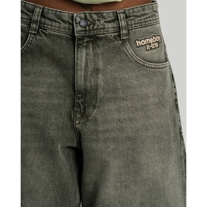 x-tra MONSTER Dye Denim Shorts Washed Green Bild 2