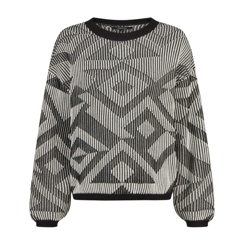 Ribby Knit Black White Bild 1