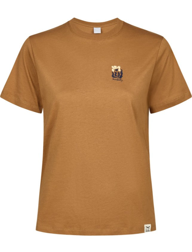Square Flowers T-Shirt Caramel Bild 1