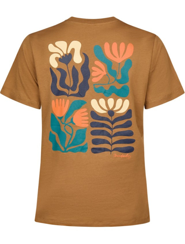 Square Flowers T-Shirt Caramel Bild 2