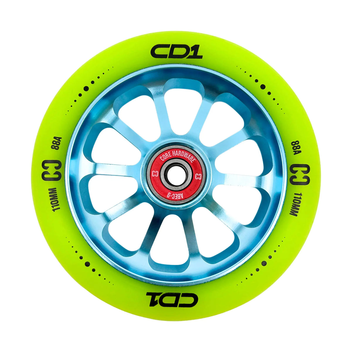 Core CD1 Pro Scooter Wheel Lime/Blue Bild 1