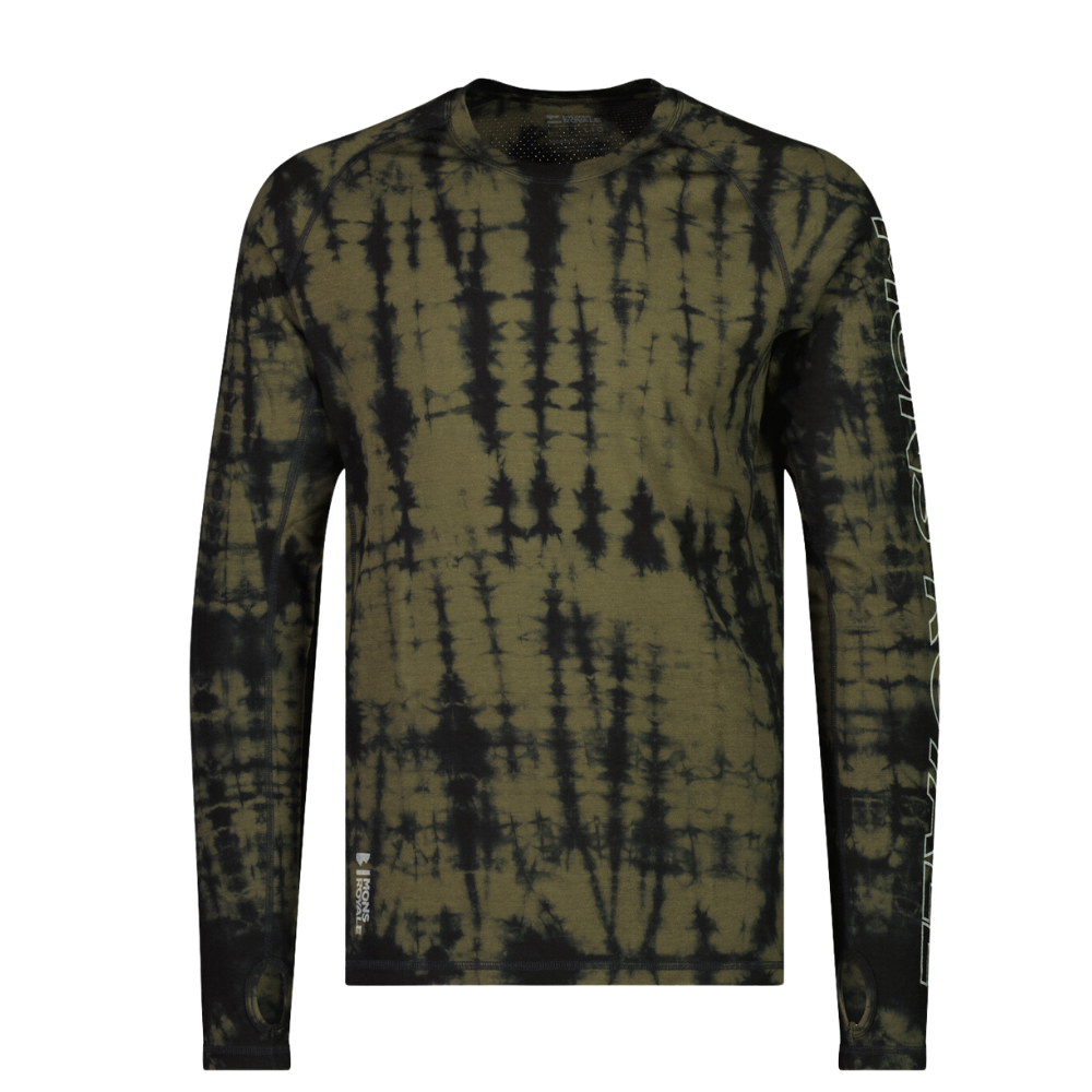 Temple LS Garment Dyed Olive Tie Dye Bild 1