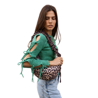 Bag crossbody ruffle strap Brown Bild 2