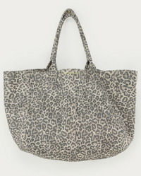 Large tote bag with light leopard p Brown Bild 2