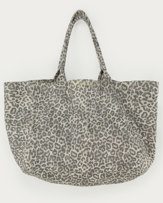 Large tote bag with light leopard p Brown Bild 2