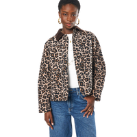 Leopard jacket with corduroy collar Print Bild 1