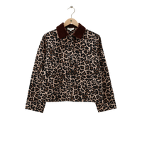 Leopard jacket with corduroy collar Print Bild 3
