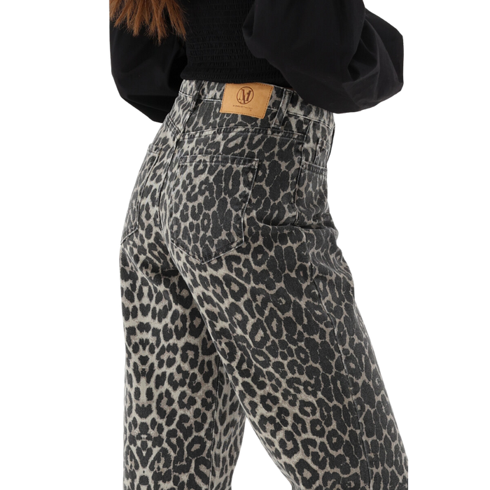 Leopard Jeans Beige Bild 2