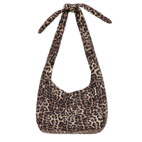 leopard print crossbody bag with bow de Brown Bild 1