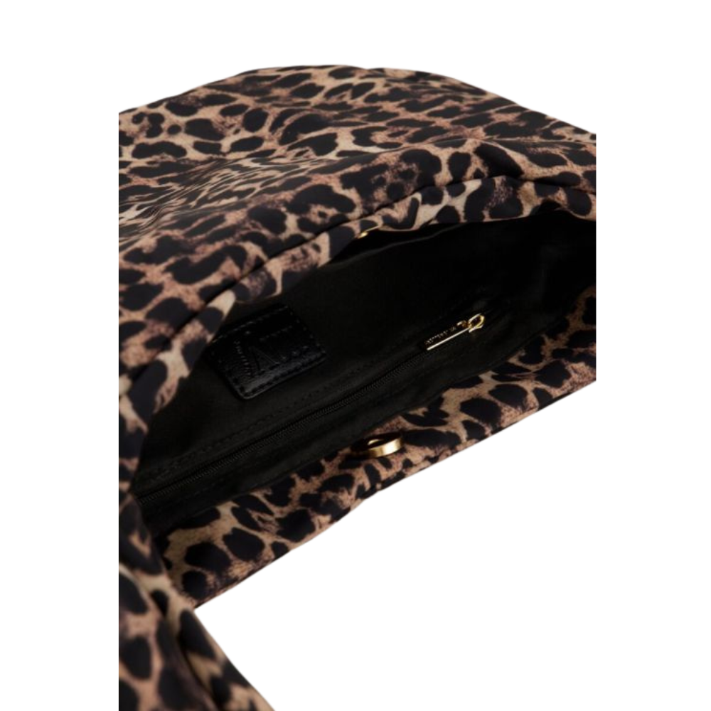 leopard print crossbody bag with bow de Brown Bild 3