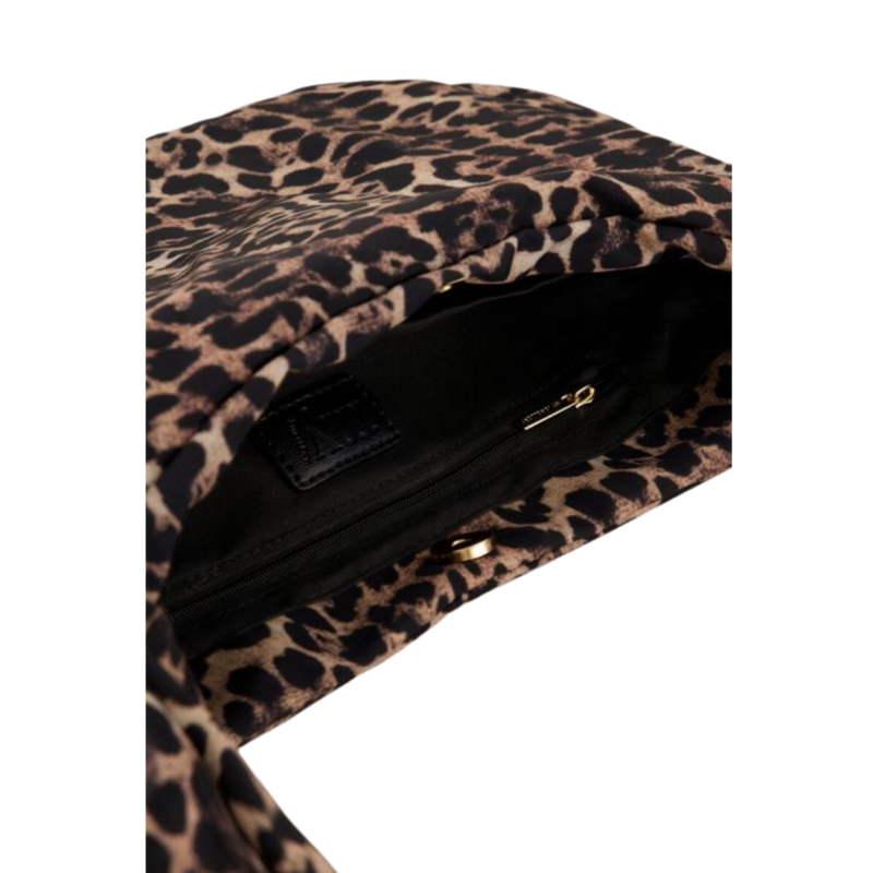 leopard print crossbody bag with bow de Brown Bild 3